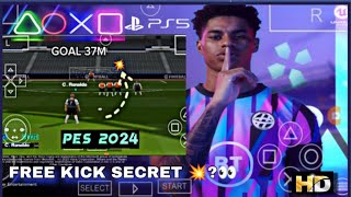 TOP BEST FREE KICK TUTORIAL IN PES 2024 PSP SEASON UPDATE !