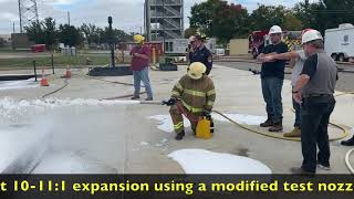 FOAMING AN ETHANOL FIRE