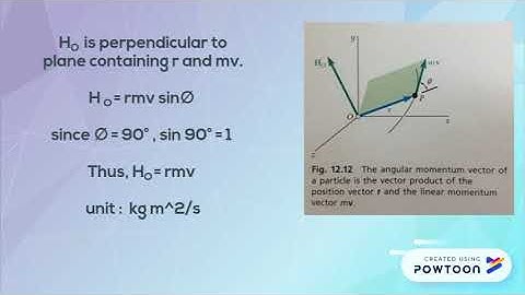 angular momentum and orbital motion