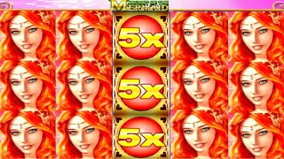 ★★JACKPOT HANDPAY★★$90 BETS★★SECRET OF THE MERMAID HIGH LIMIT SLOT MACHINE BUENO DINERO MUSEUM SLOTS