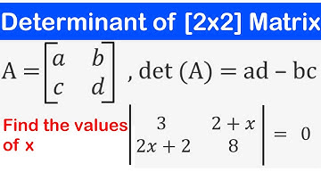 Determinant of a 2x2 Matrix | SHS 3 ELECTIVE MATH