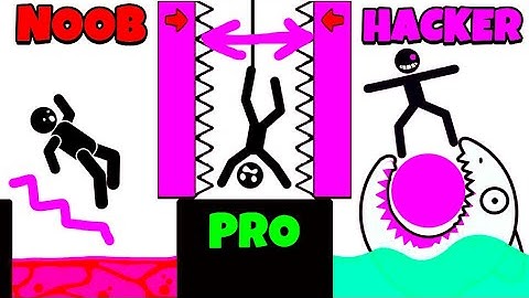 Noob Vs Pro Vs Hacker In Draw 2 Save Stickman l StickMan l StickMan Game l StickMan Funny Moments l