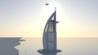 Animación Burj Al Arab - Construcción HD