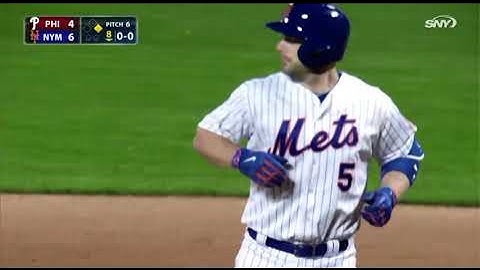 PHI@NYM: David Wright gets his second hit of the game with a single