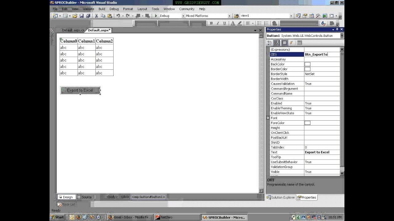 GridView Export to Excel - YouTube