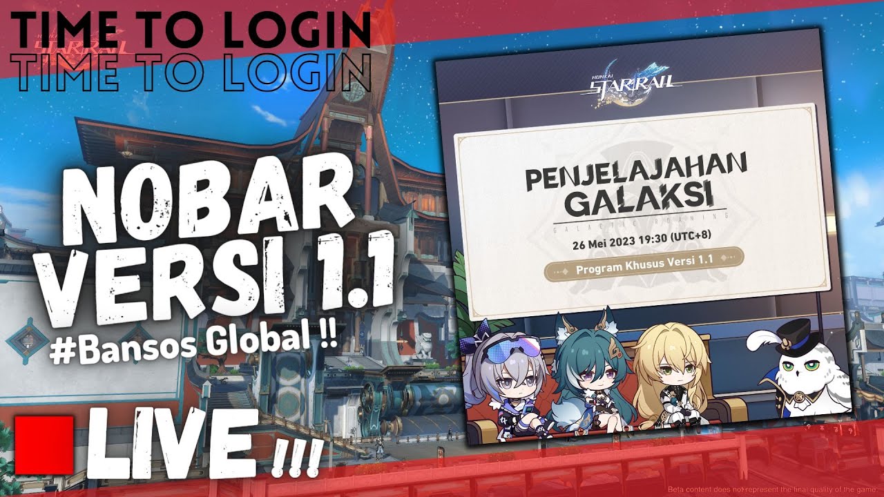 🟥 Nobar Versi Global HSR v1.1 !! Bansos Code Redeem - Honkai Star Rail Live