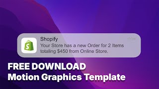 Shopify Notification Free Motion Graphics Template For Premiere Pro