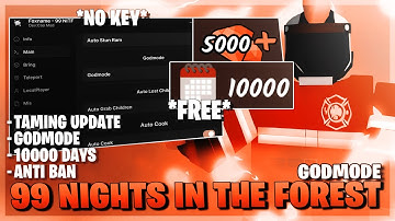 99 Nights In The Forest Script *NO KEY* - Tamming, Farm Diamonds, Auto Farm, Godmode & More! 🔦😈