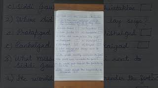 Baji Prabhu and the memorable battle of ghodkhind. 4th std - History notes (SJ).