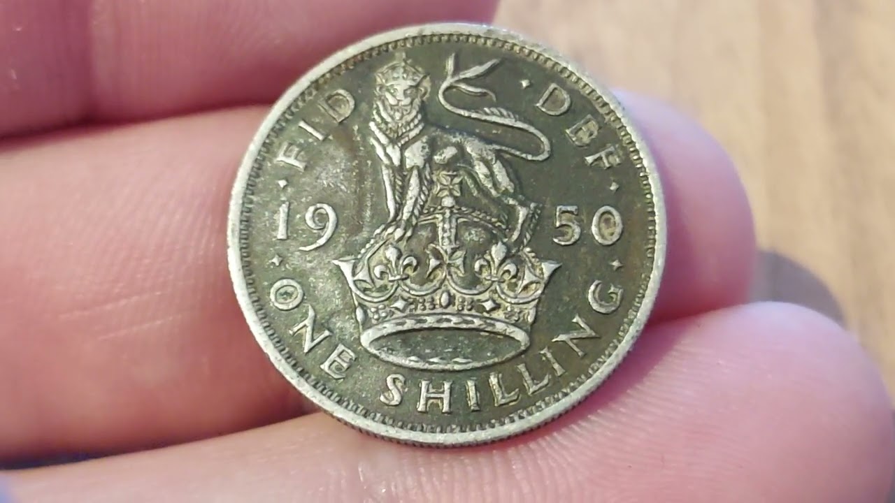 UK 1950 ONE SHILLING COIN REVIEW & VALUE