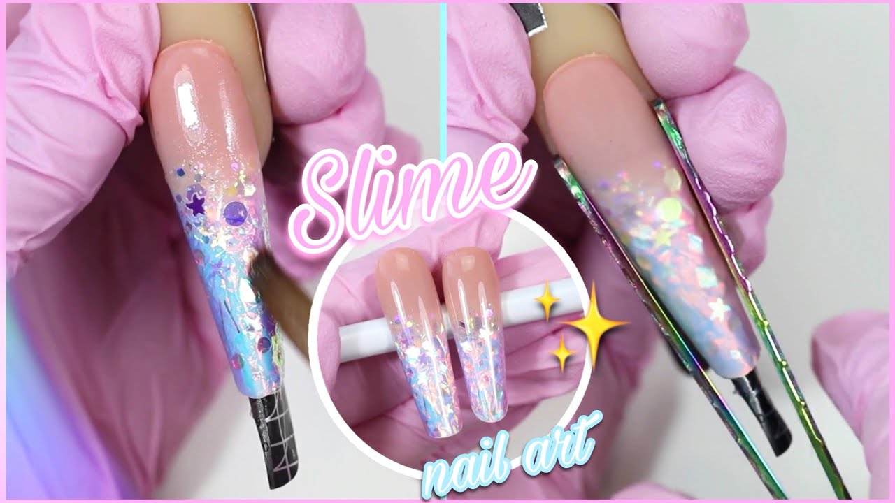 Uñas efecto SLIME de Unicornio (tornasol) 💅🏼✨CONSEJO para EVITAR ENSUCIAR  el MONOMERO - thptnganamst.edu.vn