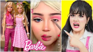 Reacting to *Barbie* Makeup & Food 😱😍 *OMG* Epic Reaction 🥵 Nilanjana Dhar