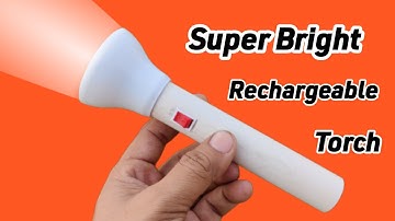 How To Make Rechargeable Torch With Pvc Pipe | How To Make Super Bright Torch At Home|