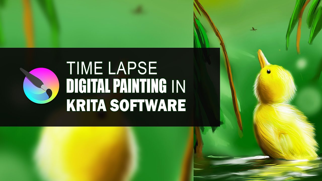 Digital Drawing in Krita Software | Timelapse Video | First Time using ...