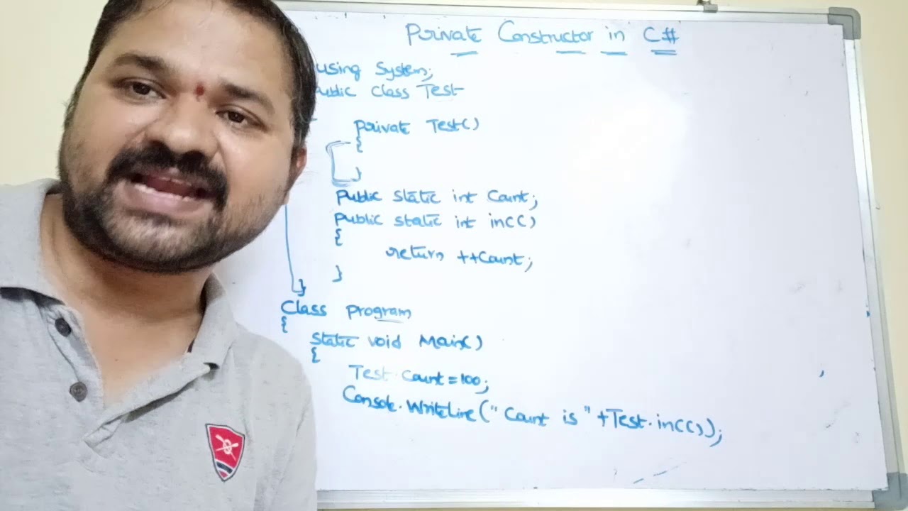 private constructor in c# - YouTube