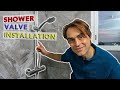 How to install a bar shower mixer valve using a shower plate (1st & 2nd fix)