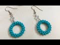 #62 【ビーズモチーフ】サークルモチーフのピアスの作り方/DIY Circle motif beaded earring/miçangas/串珠