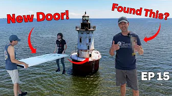 Installing A New Door At Our OffShore Lighthouse!