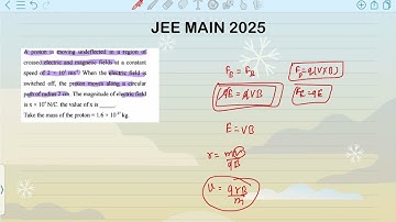 A proton is moving undeflected in a region ofcrossed electric and magnetic fields at constant #jee