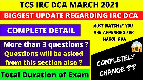 UPDATE TCS DIGITAL CAPABILITY ASSESSMENT DCA MARCH 2021 | TCS DCA MARCH 2021 CODING QUESTIONS UPDATE