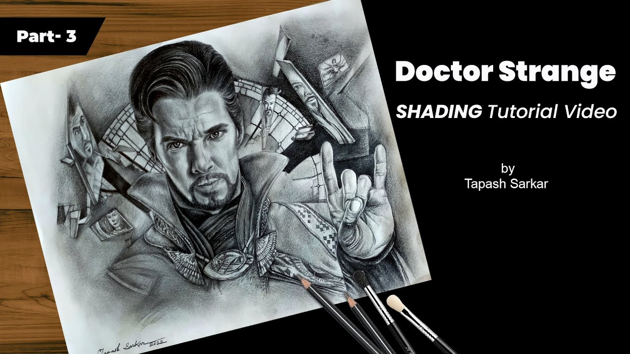 Dr Strange Drawing || Shading Tutorial Part- 3 @Krystal Spark ​