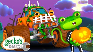 Muddy Halloween Monster Truck Accident｜Gecko's Garage｜Cartoon For Kids｜Learning Videos For Toddlers