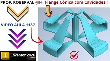Lesson 1187 - Modeling a Tapered Flange with Cavities in Autodesk Inventor 2026