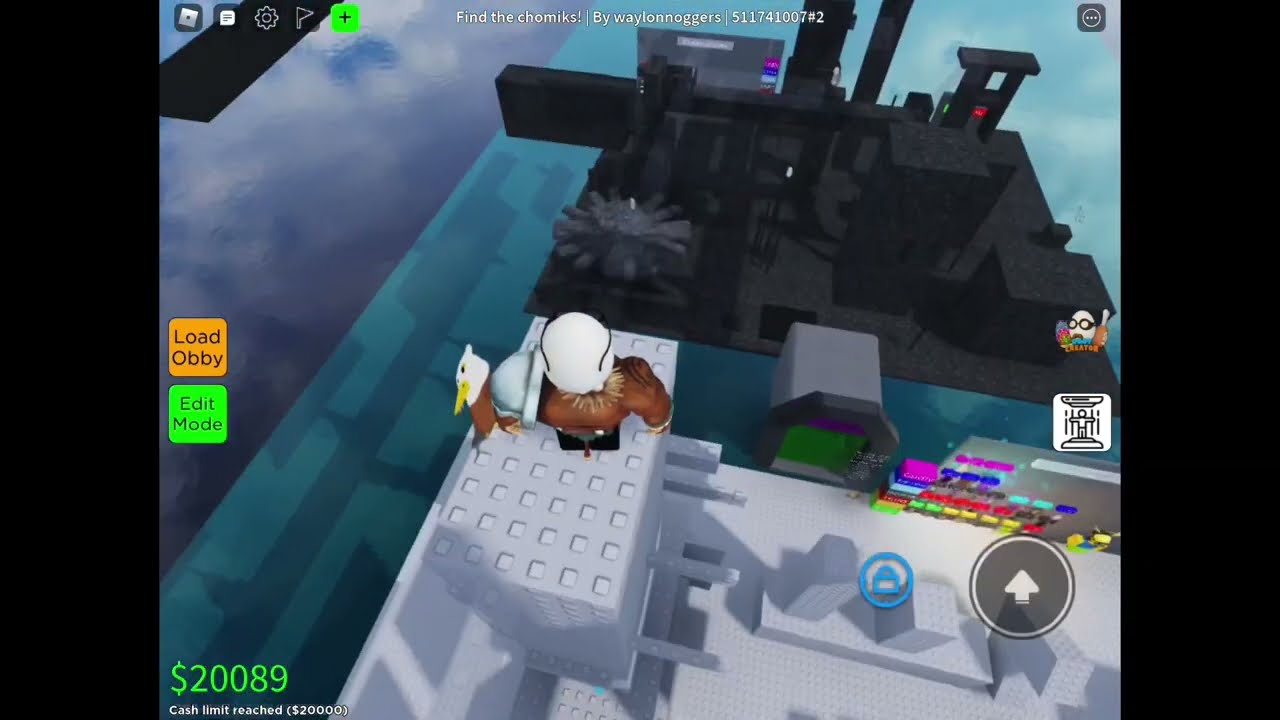 I created a game on Obby Creator in Roblox called Find the