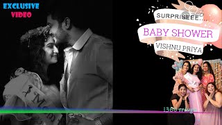 VISHNU PRIYA Surprise BABY SHOWER by Friends EXCLUSIVE VIDEO| Kumkuma puvvu fame \& TV Star Couples
