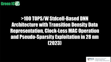 Breakthrough in AI accelerator energy efficiency: more than 100 TOPS/W standard cell DNN 40 nm chip