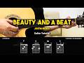 Beauty And A Beat - Justin Bieber | Easy Guitar Tutorial For Beginners (CHORDS &amp; LYRICS)