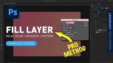 Fill Layer with Solid Color / Gradient / Pattern [Photoshop Tutorial for Beginners]