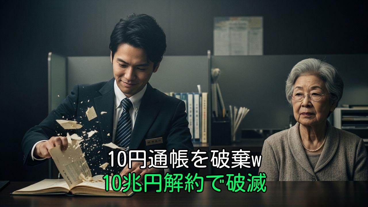 「10円だし捨てますw」通帳を破いた銀行員の末路…翌日10兆円解約で支店長が顔面蒼白に