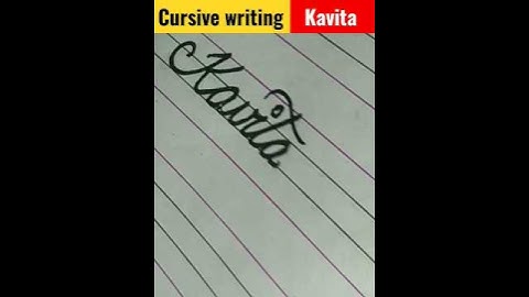 cursive writing kavita नाम कविता का #ytshort #short