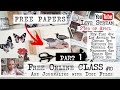 part 1 Free Online Class From Maremi - Using FREE digital papers ART JOURNALING #10