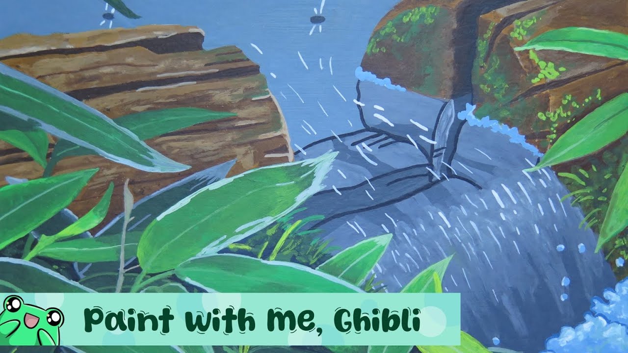 🌿Paint a Ghibli scene with me