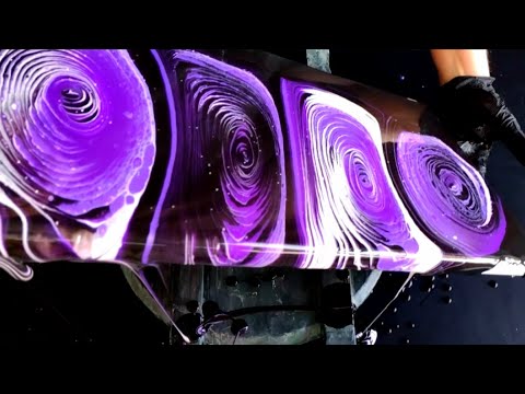 #179 Purple Multiple Tree Ring Pour ~ Acrylic Pouring ~ Fluid Art - YouTube