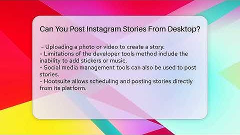 Can You Post Instagram Stories From Desktop? - Everyday-Networking