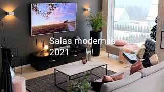 Decoración de salas Modernas 2021_GRIS Y AMARILLO/DECORACIÓN DE INTERIORES/SUSCRIBETE🥰