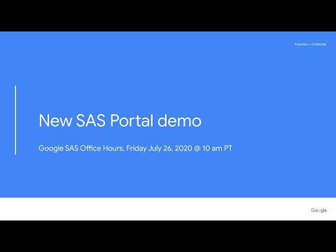 New Google SAS Portal UI Demo