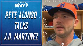 Pete Alonso on Mets adding J.D. Martinez and the strengths he adds to this lineup | SNY