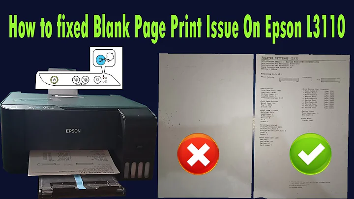 How to fixed Blank Page Print Issue ON Epason Epson L3110,L3150,L3210,L3250,L4160 Head Cleaning