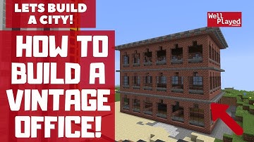 HOW TO BUILD A VINTAGE OFFICE BUILDING! Minecraft Lets Build A City Ep64