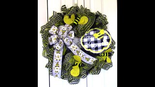 Buzzzzzzz  A Bee Wreath for Spring