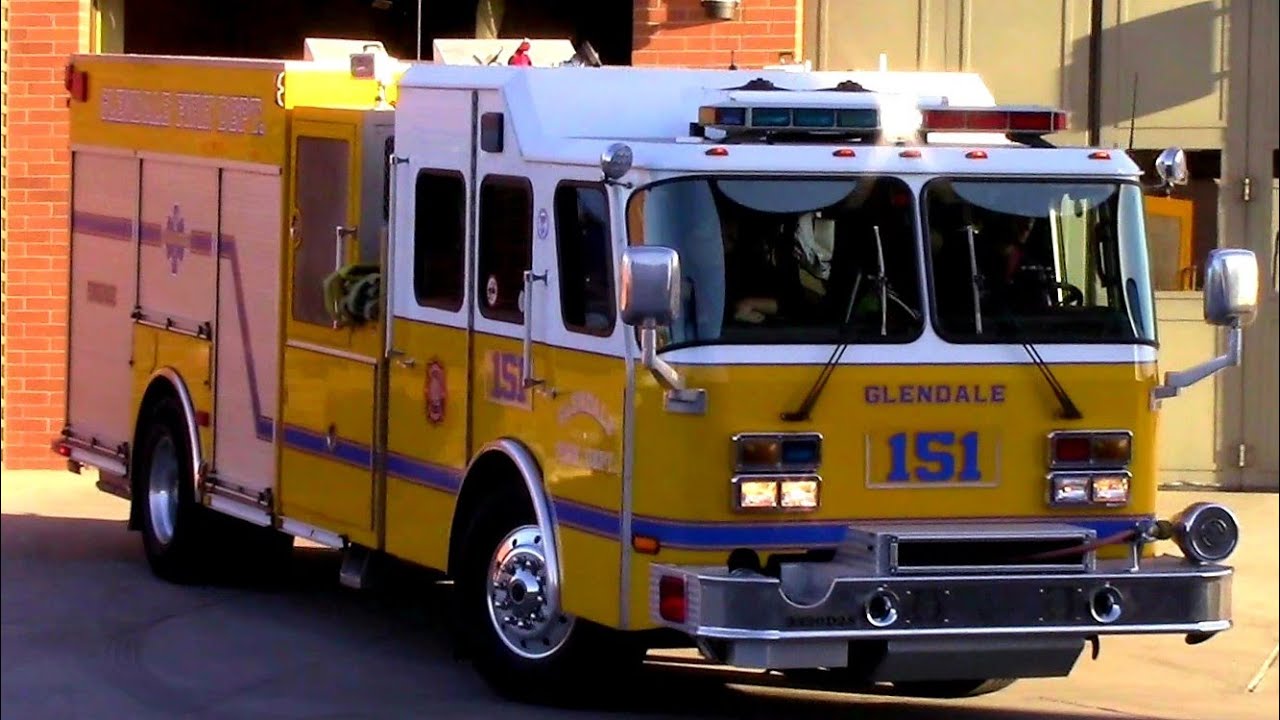 Glendale Fire Dept. Engine 151 (reserve) Responding - YouTube
