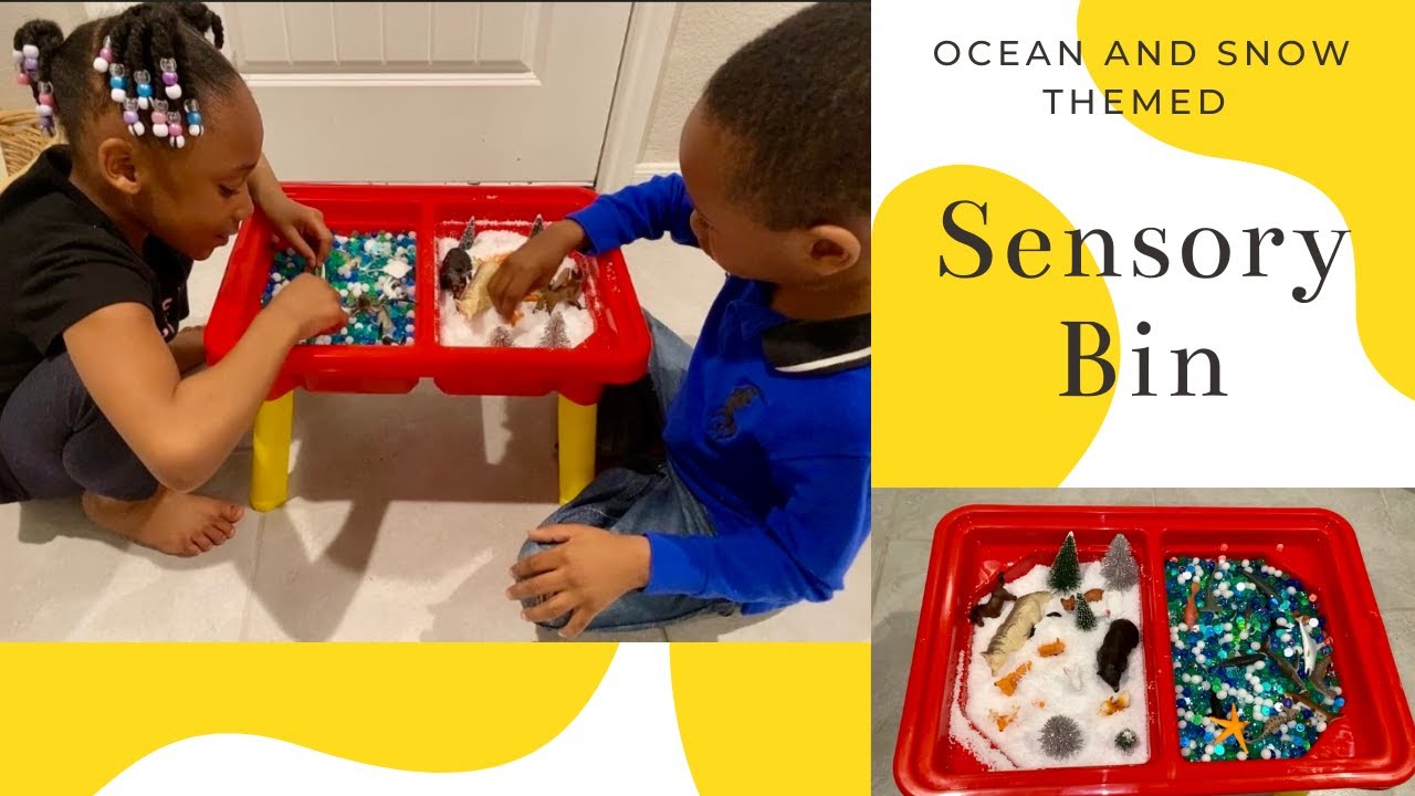 Autism Sensory Play| DIY Sensory Bin Table - YouTube