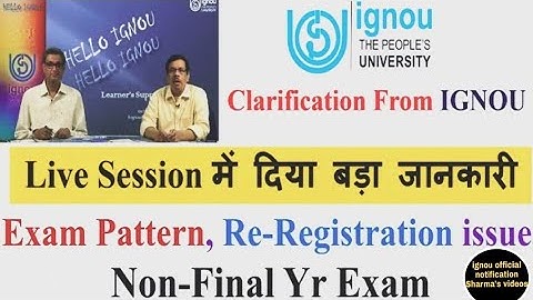 Hello ignou episode | dated 04 August 2020 regarding exam pattern.exam & Study Material etc !!