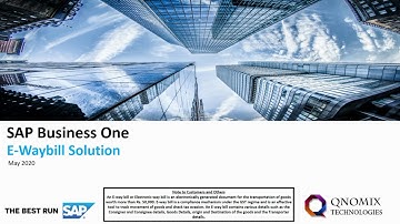 E-Way Bill Solution for SAP-B1