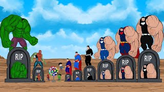 Rescue HULK & SPIDERMAN vs Evolution of SUPERMAN: Returning from the Dead SECRET  FUNNY CARTOON