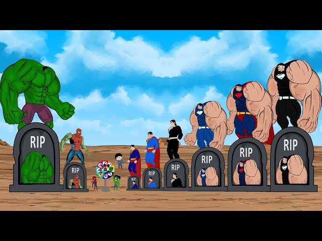 Rescue HULK & SPIDERMAN vs Evolution of SUPERMAN: Returning from the Dead SECRET - FUNNY CARTOON class=